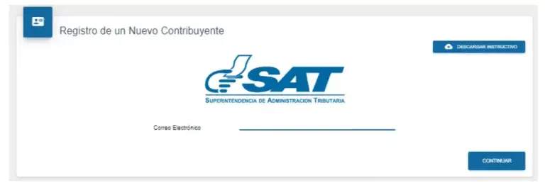 registro contribuyente para NIT en línea a través del portal SAT