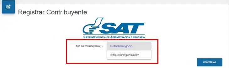 solicitud de NIT por internet en la web de la SAT guatemala