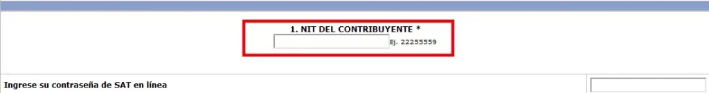 NIT para hacer el formulario SAT-2280 IVA Régimen Contribuyente Agropecuario