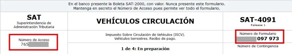 formulario SAT 4091 impuesto de circulación Guatemala en Declaraguate