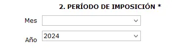 Elegir período de imposición para llenar formulario SAT-2280 IVA Régimen Contribuyente Agropecuario